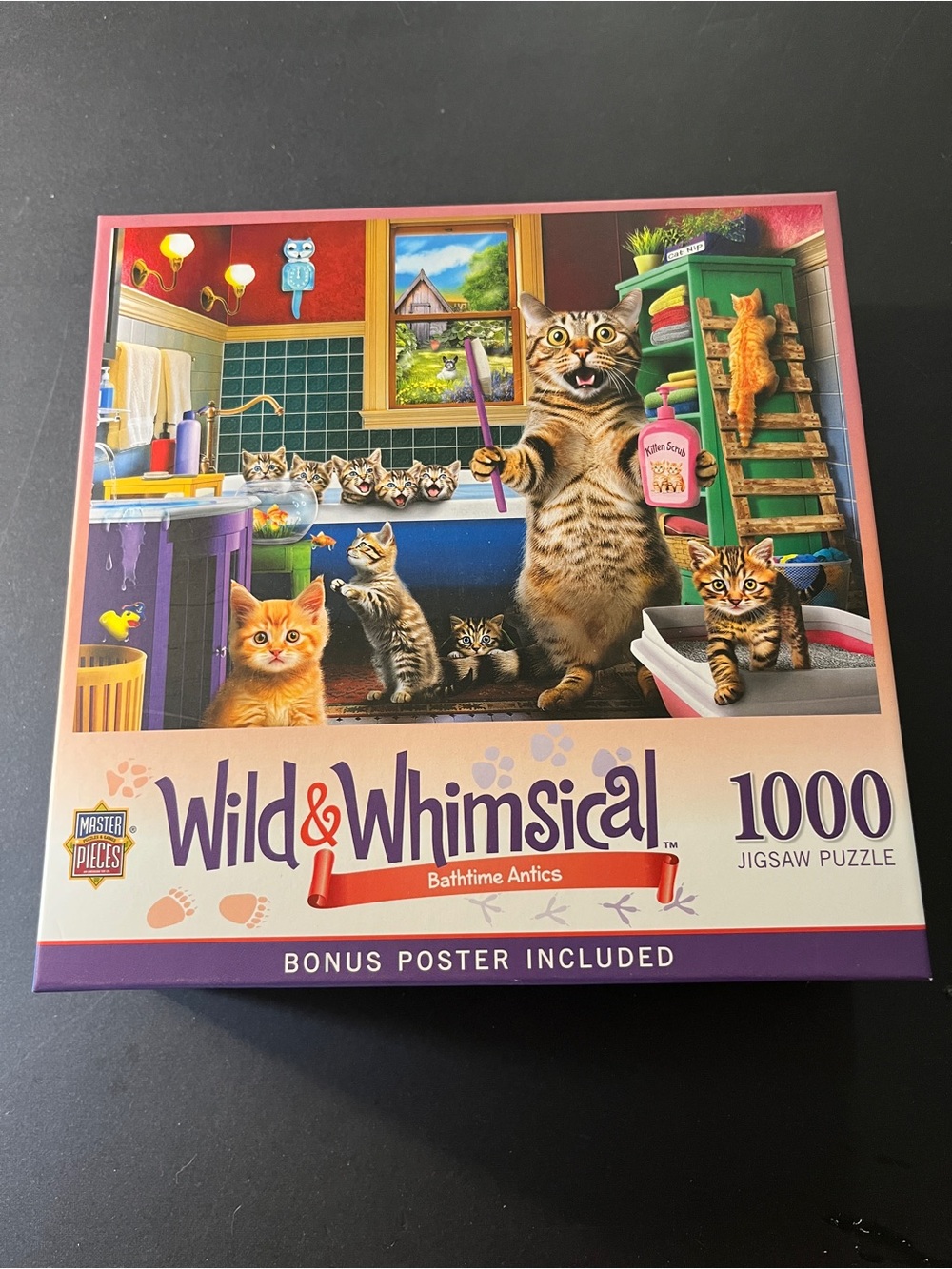 MasterPieces Wild & Whimsical BathTime Antics 1000-Piece Puzzle Cats
